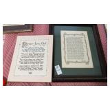 Prayer for a little girl plaque& framed Khalil