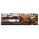 Serving tray and basket of preserved bread