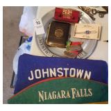 Misc souvenirs: Pewter plate 1776 Mystic Conn,