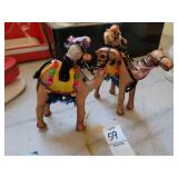 Handmade leather camels