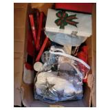 Box of Christmas deco Schlitz adv, candle,