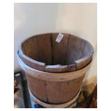 Vintage Wooden bucket 12" dia. 11" tall