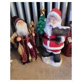 Father Christmas and ceramic Santa welcome