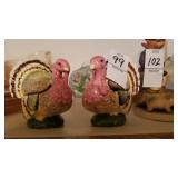 Turkey salt and pepper shakers