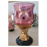 1908 MASONIC SHRINER GLASS LOVING CUP ST. PAUL