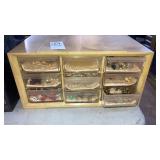 9-drawer organizer of vintage costume jewelry