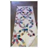 Patch ring quilt 60" x 140" approx