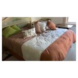 Embroidered comforter & pillows, mattress pad,