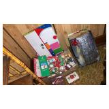 Christmas lot wrap bags tinsel tins