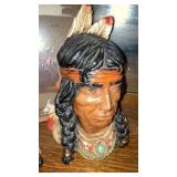 Indian busts,  sand picture