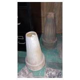 2 bird bath jardiniere  bases