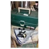 Fishing tackle box & folding fishing rod