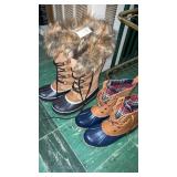 2 pair duck boots size 7 &  8