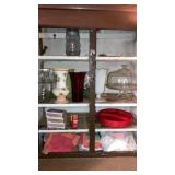 Vases pedestal cake plate w/dome asst cabinet