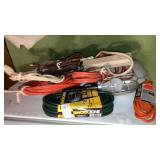 Heavy duty extension cords, trouble light