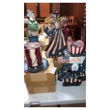 3-pcs patriotic metal candleholders home