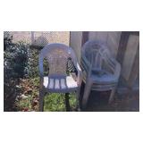 Set of 4 poly patio chairs