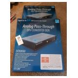 2 new in box analog pass through DTV converter