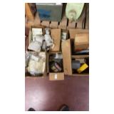 Assorted boxes of electrical parts