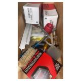Box lot of tools and safety