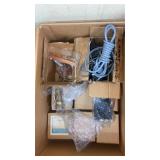 Box lot of electrical and plumbing hardware