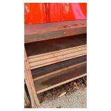 Butcher block work table with Pexto Bally plates