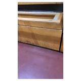 5ft long x 2 1/2 high wooden cabinet