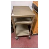 Metal cart on wheels