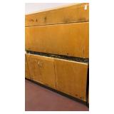 2 wooden cabinets 59 inches  wide x 33 inches