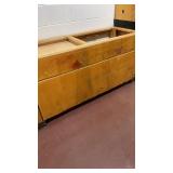 2 wooden cabinets 59 inches wide x 33 inches tall