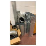 Lot set of assorted corrugated flue pipes and