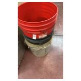 3 plastic buckets