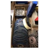 Rivets, brads, 4-1/2" grinder wheels lot