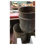 3 metal barrels 15 gallon