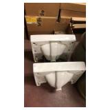 2 Hand sinks one has faucet and drain