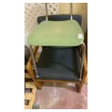 2 chairs , plastic white fence