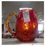 Cracked glass pitcher