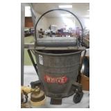 Vintage galvanized mop bucket