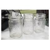 3 jumbo peanut butter jars - no chips