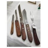 Set of vintage knives and fork