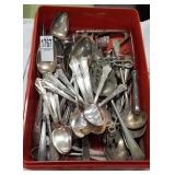 Set of silver plate utensils