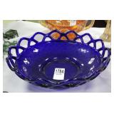 Deep blue lace bowl