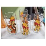 4 Winnie the Pooh  & Tigger too glasses