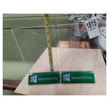 Pair of Rolling Rock advertising holders