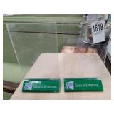 2 Rolling Rock advertising holders