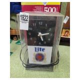 Miller Lite clock 9" tall