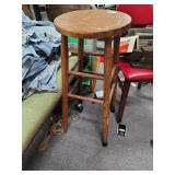 30.5" tall oak stool.