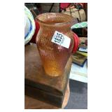 Carnival glass vase 8 inches tall