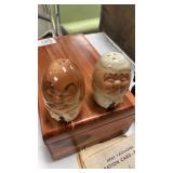 Egghead salt and pepper shakers