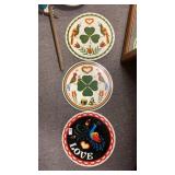 3 Dutch hex signs 15 1/2 inches